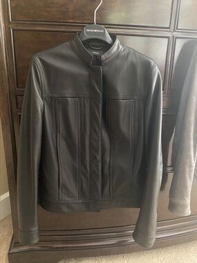 Theory Black Leather Jacket
